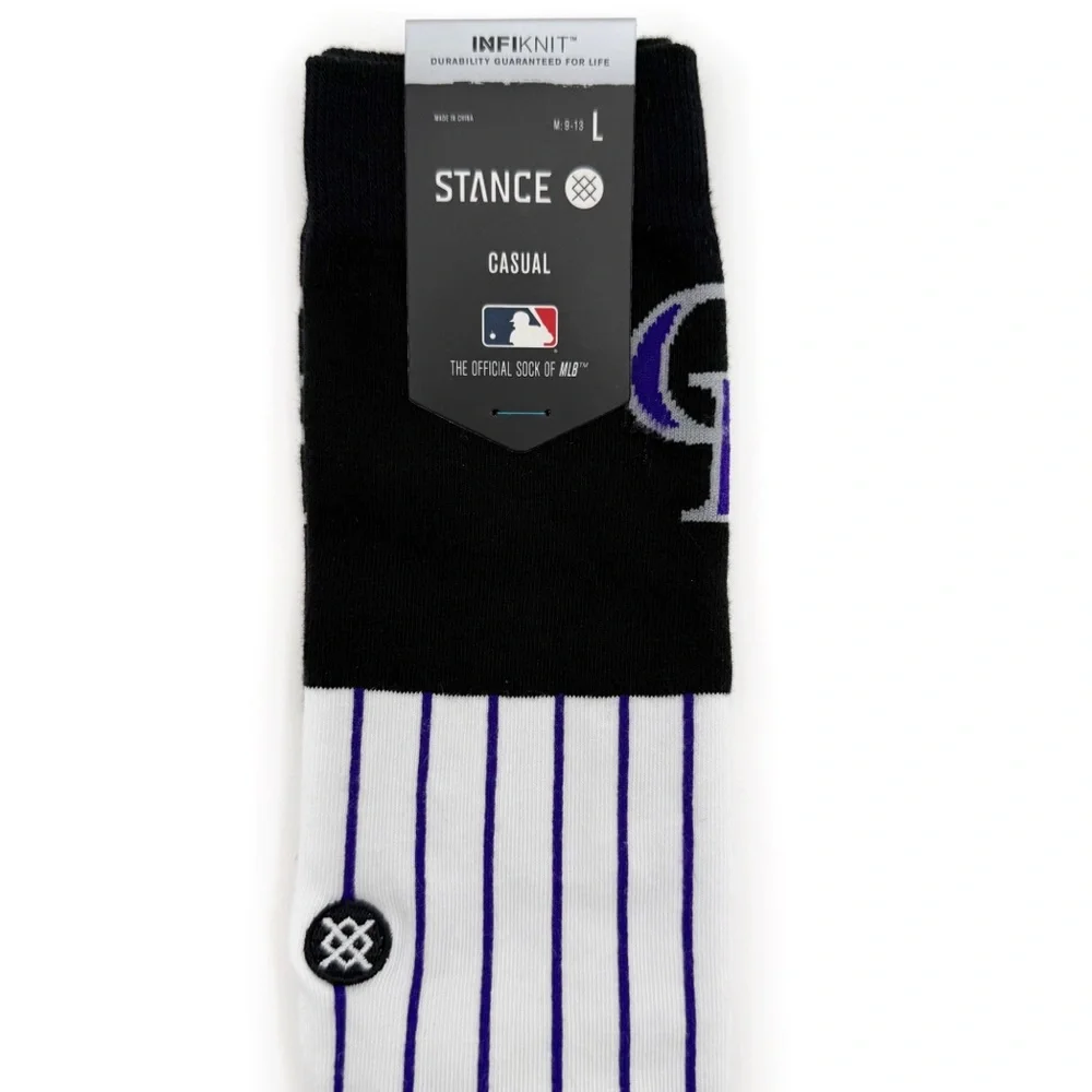 Stance Colorado Rockies Crew Socks Mens Large MLB Baseball Fan Gear Gift